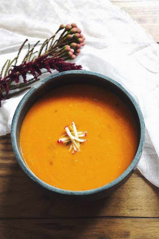 Изображение рецепта Морковный суп с шафраном и имбирем