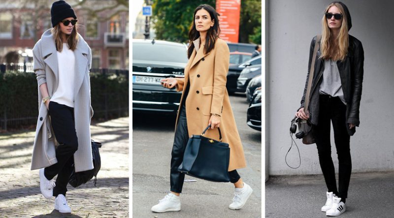 С чем и как носить белые кроссовки. Изображение номер 3