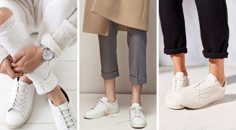 С чем и как носить белые кроссовки. Изображение номер 11