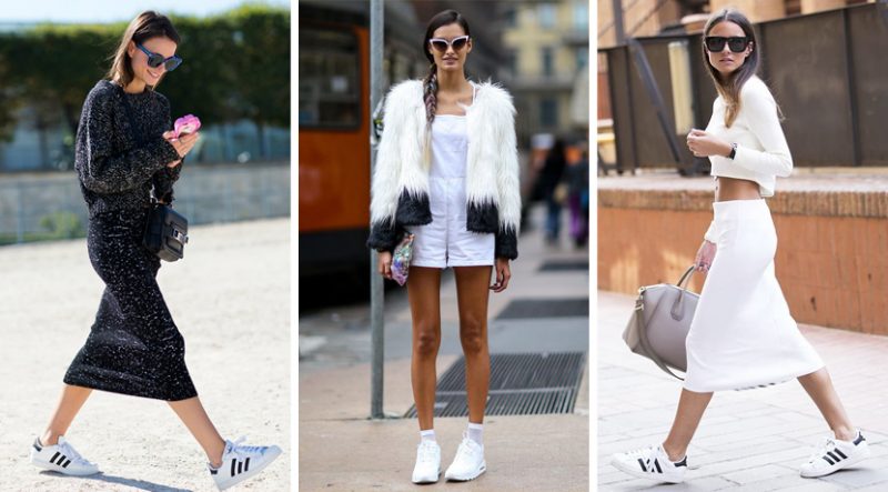 С чем и как носить белые кроссовки. Изображение номер 8