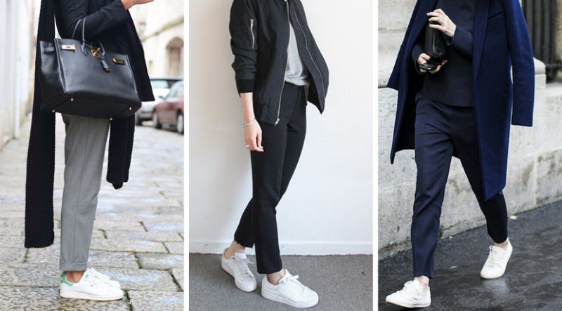 С чем и как носить белые кроссовки. Изображение номер 10