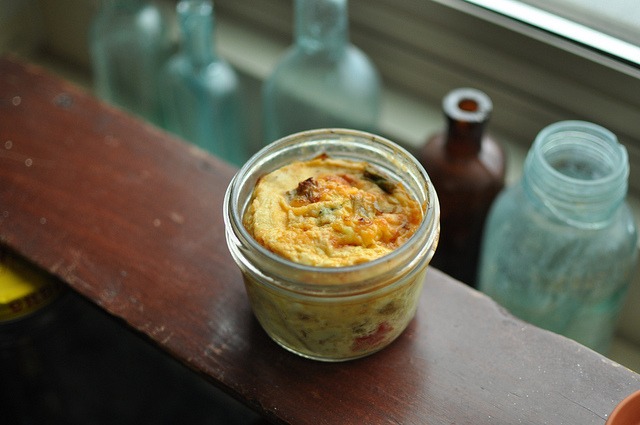 Изображение рецепта Яичница в баночке с сыром и спаржей