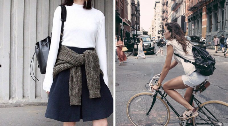 С чем и как носить женский рюкзак. Изображение номер 9