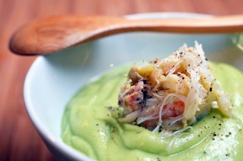 Изображение рецепта Крем-суп из авокадо с крабом