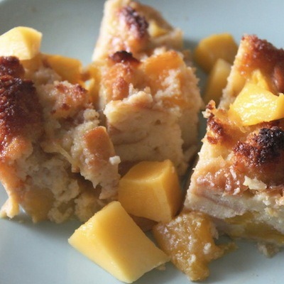 Изображение рецепта Хлебный пудинг с манго