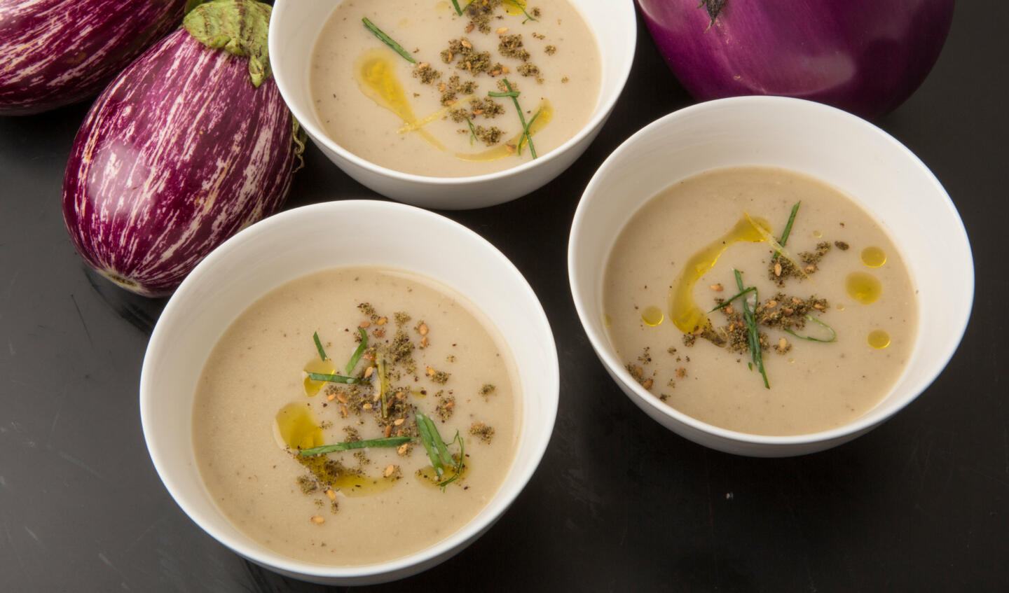 Крем-суп из баклажанов и перца