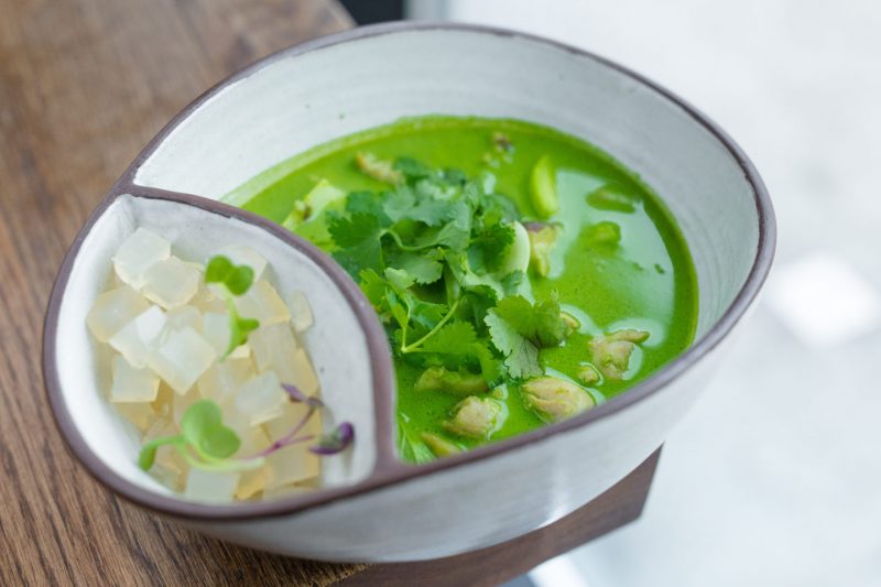 Изображение рецепта Тайский суп с курицей и лимонным желе