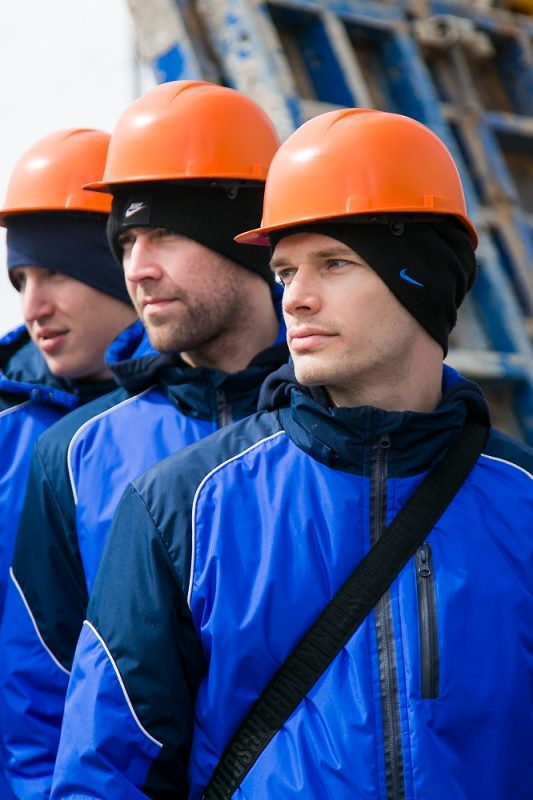 Волейболисты «Динамо» посетили строительную площадку МФК Match Point. Изображение номер 4