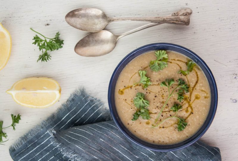 Изображение рецепта Суп из баклажанов и белой фасоли
