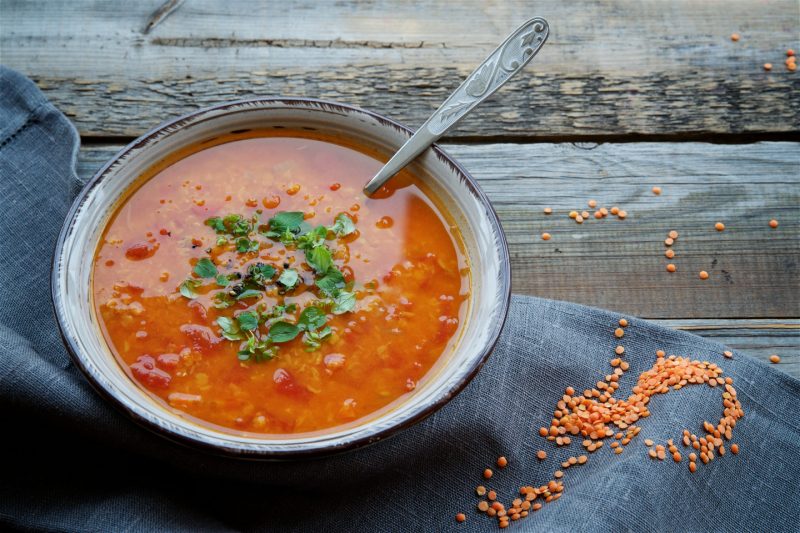 Изображение рецепта Пряный суп с капустой и чечевицей