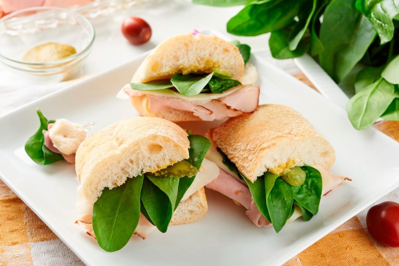 Изображение рецепта Сэндвич с ветчиной и шпинатом