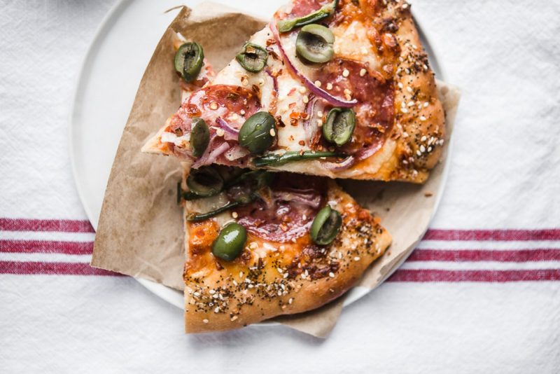 Изображение рецепта Пицца с салями и оливками