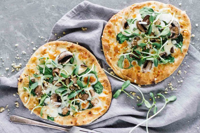 Изображение рецепта Пицца со шпинатом и голубым сыром
