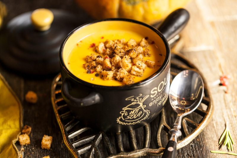 Изображение рецепта Крем-суп из тыквы с кукурузой