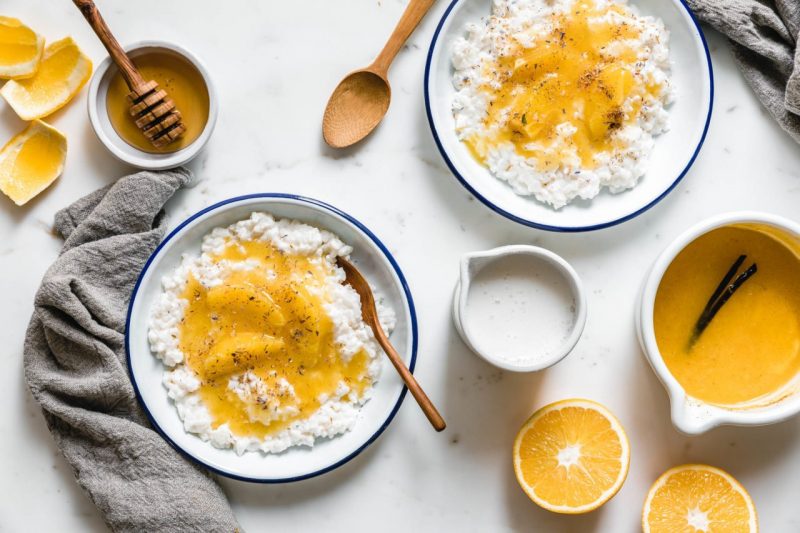 Изображение рецепта Рисовая каша с апельсиновым соусом