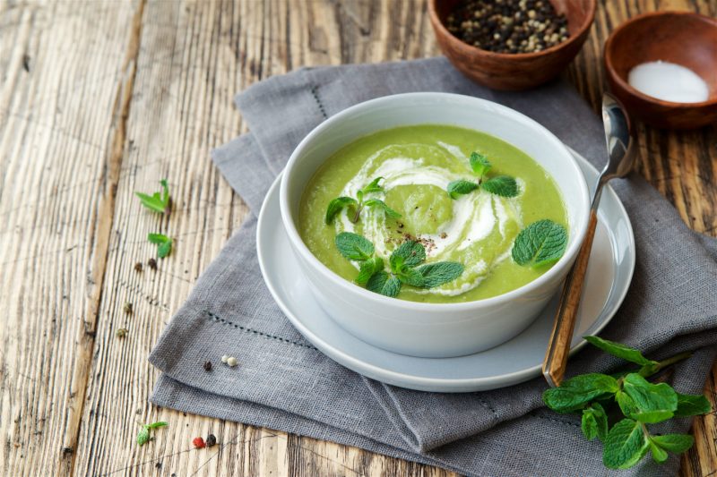 Изображение рецепта Овощной крем-суп с зеленью и имбирём