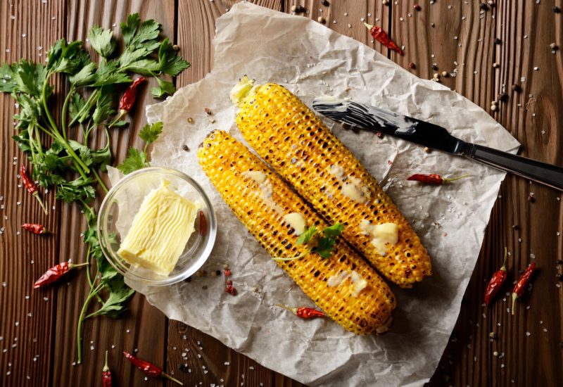 Изображение рецепта Запечённая кукуруза с сыром и овощами