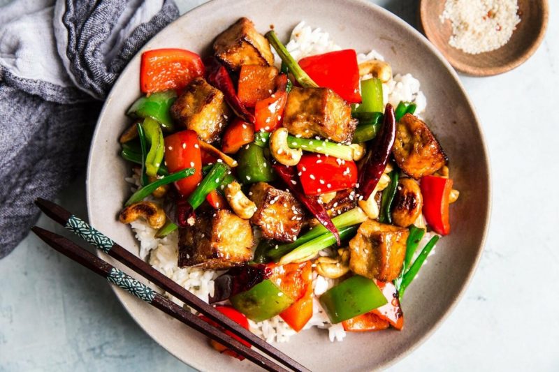 Изображение рецепта Боул с рисом, тофу и овощами